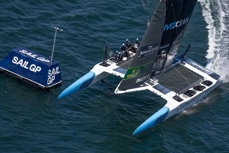 New Zealand SailGP Team during a practice session ahead of the KPMG Australia Sail Grand Prix in Sydney, Australia. Thursday February 16, 2023 photo copyright David Gray for SailGP taken at Royal Sydney Yacht Squadron and featuring the F50 class