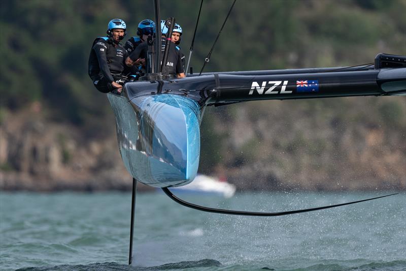 New Zealand SailGP Team helmed by Peter Burling on Race Day 1 of the ITM New Zealand Sail Grand Prix in Christchurch, New Zealand - photo © Bob Martin for SailGP