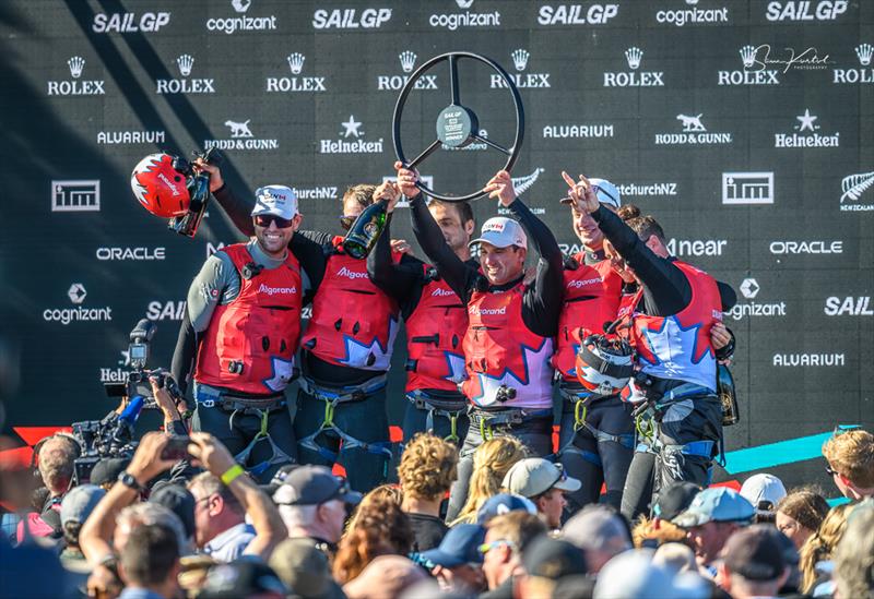 Race Day 2 of the ITM New Zealand Sail Grand Prix in Christchurch, New Zealand photo copyright Sam Kurtul / www.worldofthelens.co.uk taken at  and featuring the F50 class