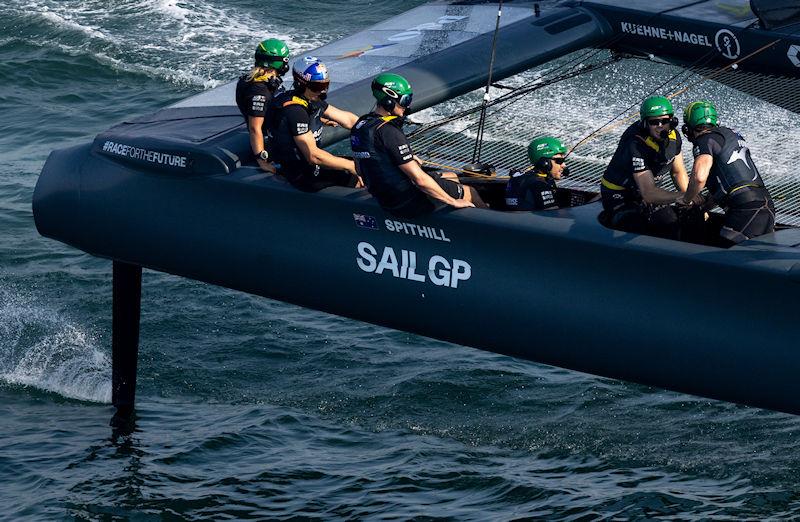 Australia SailGP Team in action on Race Day 1 of the Emirates Sail Grand Prix presented by P&O Marinas in Dubai, United Arab Emirates - photo © Felix Diemer for SailGP