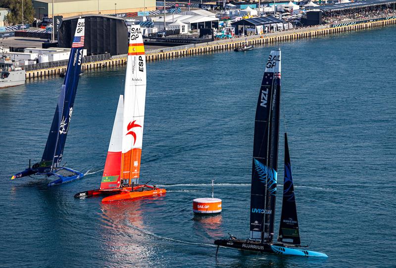 Day 2 - Sail GP - Abu Dhabi - January 13, 2024 photo copyright Simon Bruty/SailGP taken at Abu Dhabi Marine Sports Club and featuring the F50 class