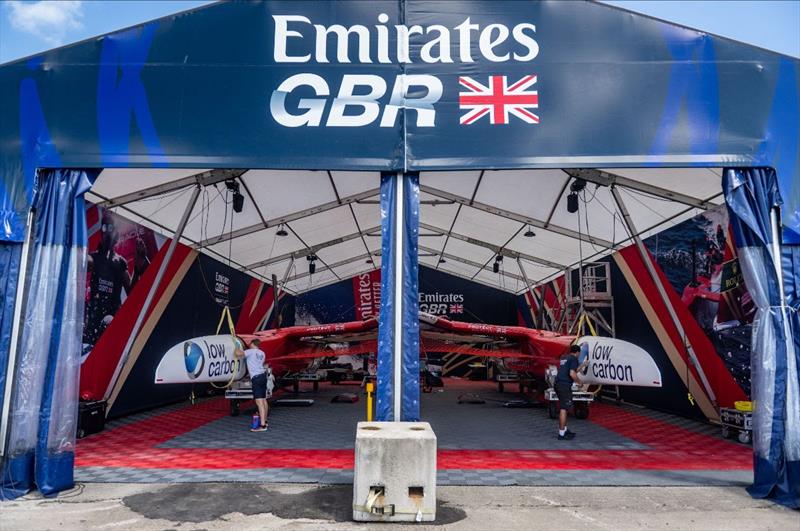Emirates GBR prepares for action in Sydney ahead of KPMG Australia Sail Grand Prix photo copyright SailGP taken at  and featuring the F50 class