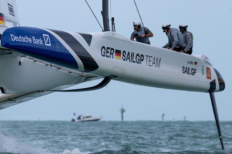 Germany SailGP Team during a practice session ahead of the ITM New Zealand Sail Grand Prix in Christchurch, March 22, 2024 - photo © Chloe Knott/SailGP