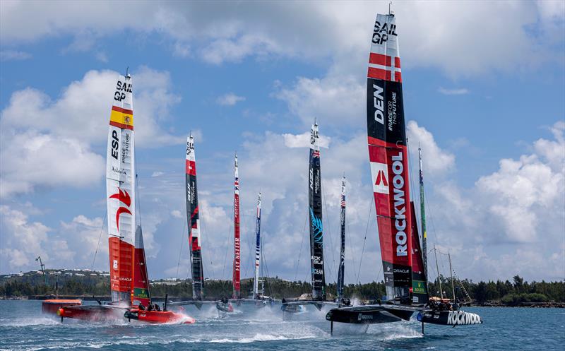 SailGP fleet in action during a practise session ahead of the Apex Group Bermuda Sail Grand Prix in Bermuda - May 3, 2024 - photo © Felix Diemer/SailGP