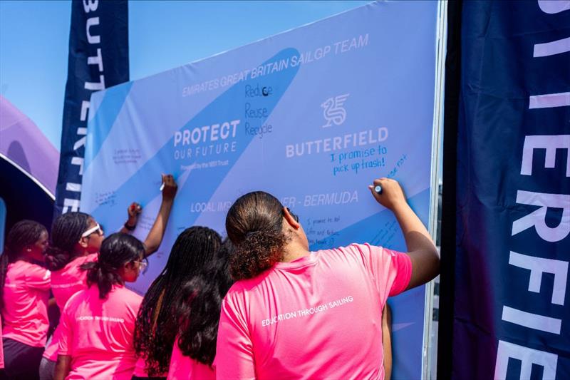 Emirates GBR's Purpose Partner, the 1851 Trust, has partnered with Bermuda-based bank, Butterfield, to inspire young people to take climate action - photo © Emirates GBR SailGP Team