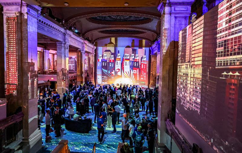Preview Event for The Mubudala New York Sail Grand Prix at Hall Des Lumieres. Monday 13th May photo copyright Simon Bruty for SailGP taken at  and featuring the F50 class