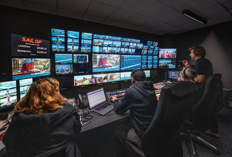 SailGP broadcast staff working remotely from the Ealing Broadcast Centre - May 2024 photo copyright Andrew Baker/SailGP taken at Halifax Sailing Club and featuring the F50 class