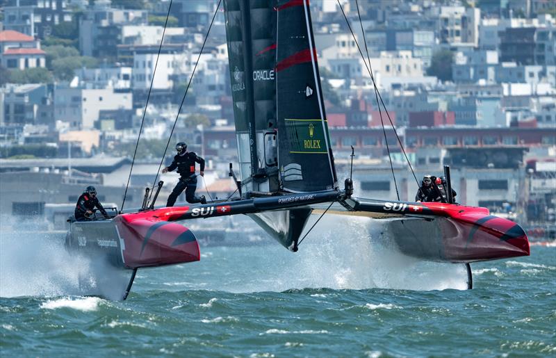 Switzerland SailGP - Practice session - SailGP Season 4 Grand Final - San Francisco, USA photo copyright Ricardo Pinto/SailGP taken at San Francisco Yacht Club and featuring the F50 class