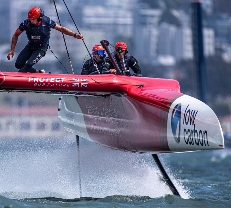 Emirates Great Britain - Practice session - SailGP Season 4 Grand Final - San Francisco, USA photo copyright Samo Vidic/SailGP taken at San Francisco Yacht Club and featuring the F50 class