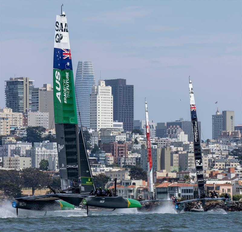  Race 1 - Race Day 1 - SailGP Season 4 Grand Final in San Francisco, USA. July 13, 2024 - photo © Jed Jacobsohn/SailGP
