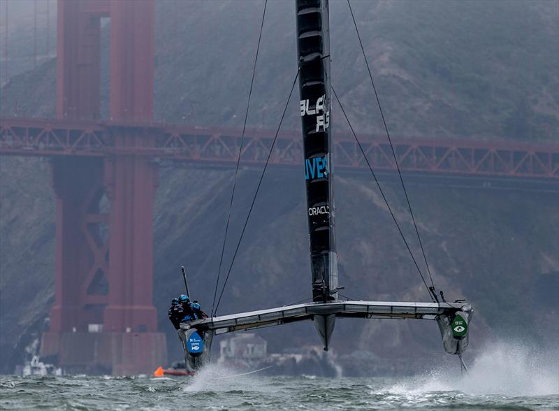 NZ SailGP Team - the Black Foils - Race Day 1 - SailGP Season 4 Grand Final in San Francisco, USA. July 13, 2024 - photo © Jed Jacobsohn/SailGP
