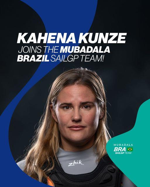 49erFX Gold medalist Kahena Kunze has joined the Mubadala Brazil SailGP Team - photo © SailGP