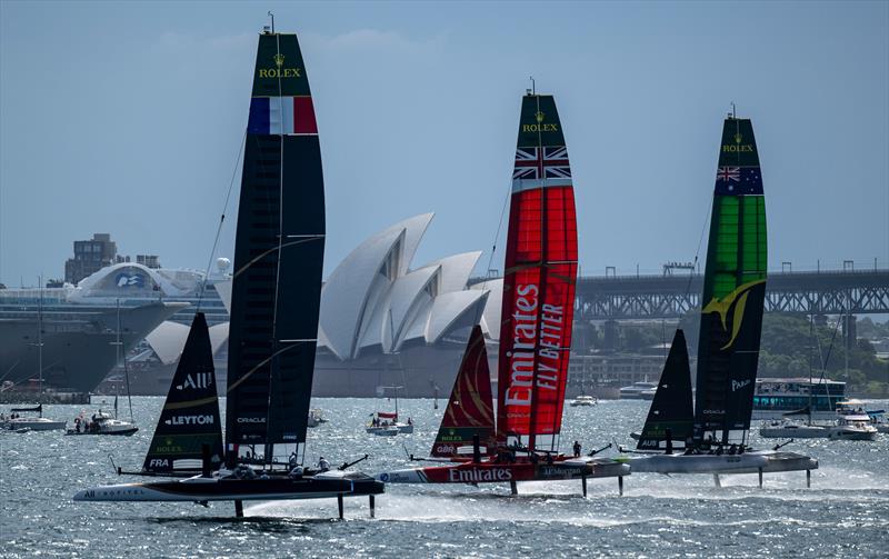 France, Great Britain and Australia - Race Day 1 -  KPMG Australia Sail Grand Prix - Sydney, Australia - February 9, 2025 - photo © Jason Ludlow/SailGP