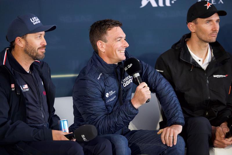 Emirates GBR Driver Dylan Fletcher at the Official Press Conference ahead of the Rolex Los Angeles Sail Grand Prix - photo © Jed Jacobsohn