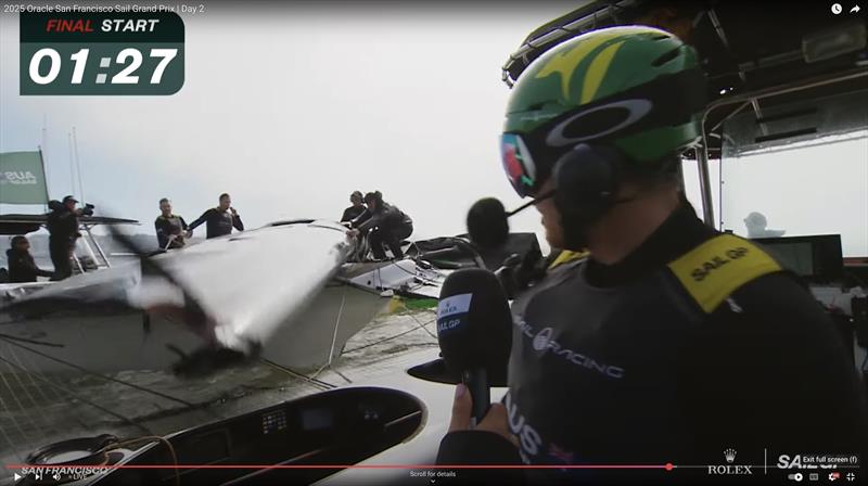 3 - Tom Slingsby - pre-start interview as rig topples - Final - Race Day 2-  Oracle San Francisco SailGP - March 23, 2025 - San Francisco - photo © SailG