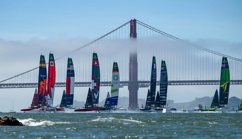 Fog and breeze rolls in through the Golden Gate - Race Day 2-  Oracle San Francisco SailGP - March 23, 2025 - San Francisco - photo © Felix Diemer/SailGP