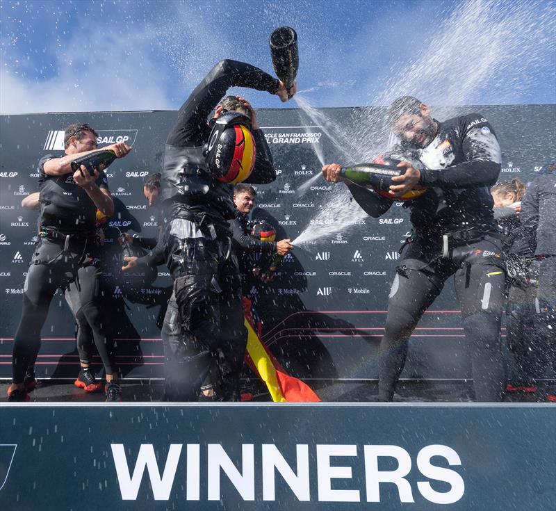 Spain - Race Day 2-  Oracle San Francisco SailGP - March 23, 2025 - San Francisco photo copyright Jed Jacobsohn/SailGP taken at Golden Gate Yacht Club and featuring the F50 class