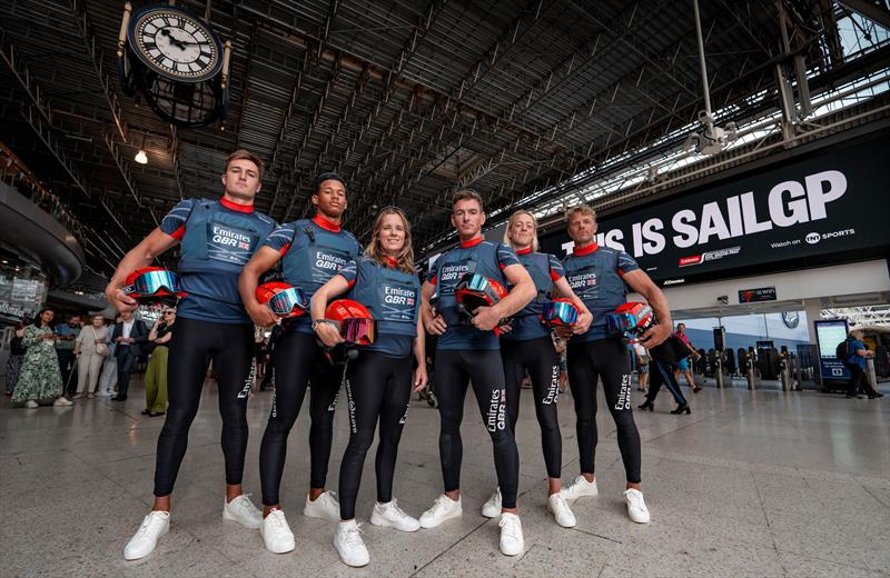 The Emirates GBR SailGP Team descended on London's Waterloo Station  - photo © SailGP