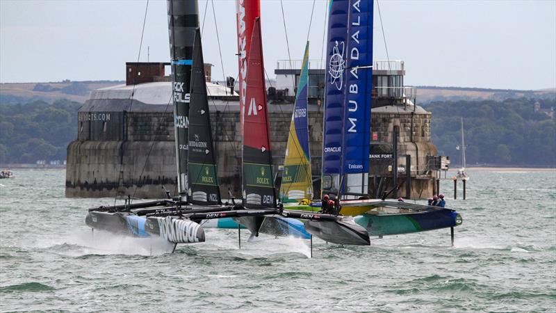 Day 2 - SailGP Portsmouth - July 20, 2025 photo copyright Richard Gladwell - Sail-World.com/nz taken at Wakatere Boating Club and featuring the F50 class