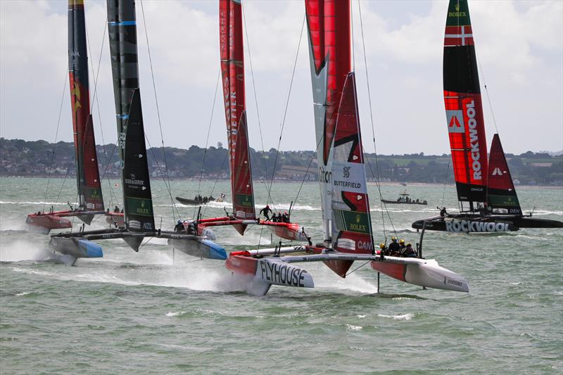 Day 2 - SailGP Portsmouth - July 20, 2025 photo copyright Richard Gladwell - Sail-World.com/nz taken at Wakatere Boating Club and featuring the F50 class