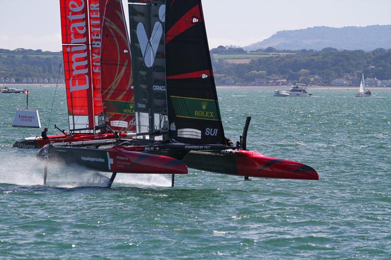 Day 2 - SailGP Portsmouth - July 20, 2025 photo copyright Richard Gladwell - Sail-World.com/nz taken at Wakatere Boating Club and featuring the F50 class