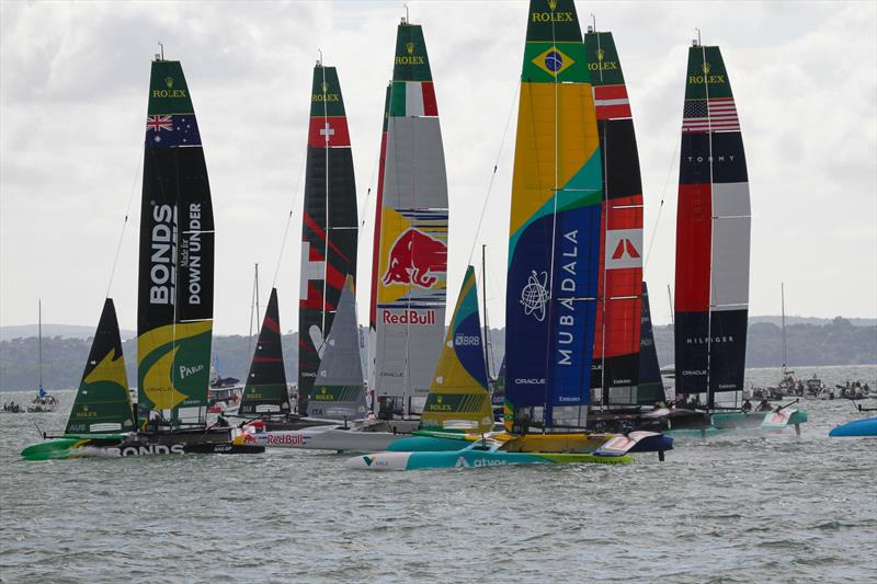 Day 2 - SailGP Portsmouth - July 20, 2025 photo copyright Richard Gladwell - Sail-World.com/nz taken at Wakatere Boating Club and featuring the F50 class
