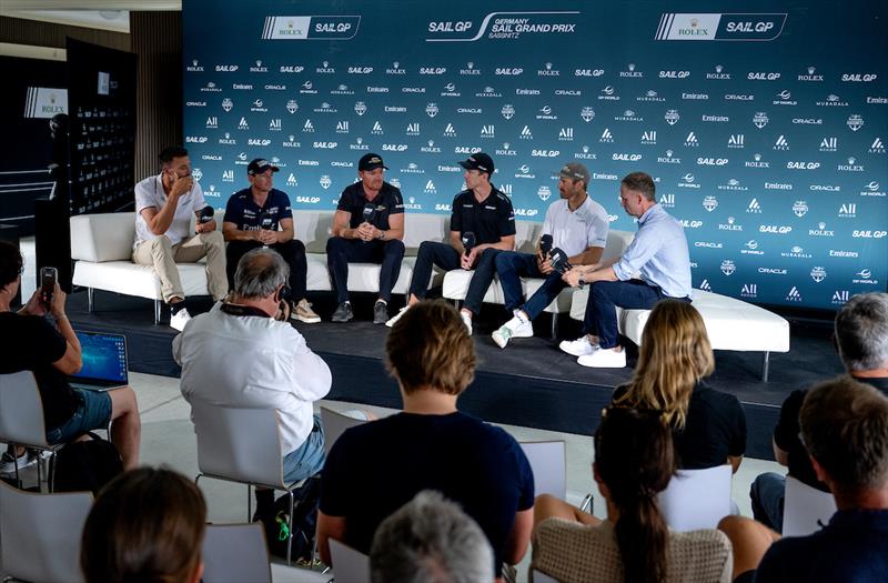 Press conference ahead of the Germany Sail Grand Prix - photo © Jonathan Nackstrand for SailGP