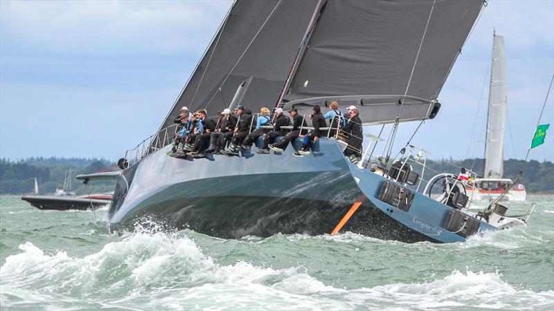 Leopard -  Start -  Rolex Fastnet Race start -  Cowes - July 26, 2025 photo copyright Richard Gladwell - Sail-World.com/nz taken at Royal Ocean Racing Club and featuring the F50 class