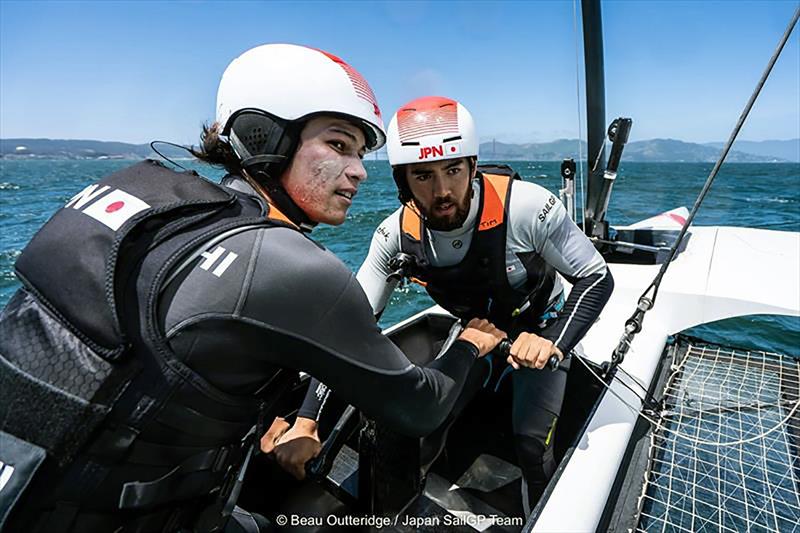 Tim on SailGP with 49er skipper Leo photo copyright Beau Outteridge taken at Australian 18 Footers League and featuring the F50 class