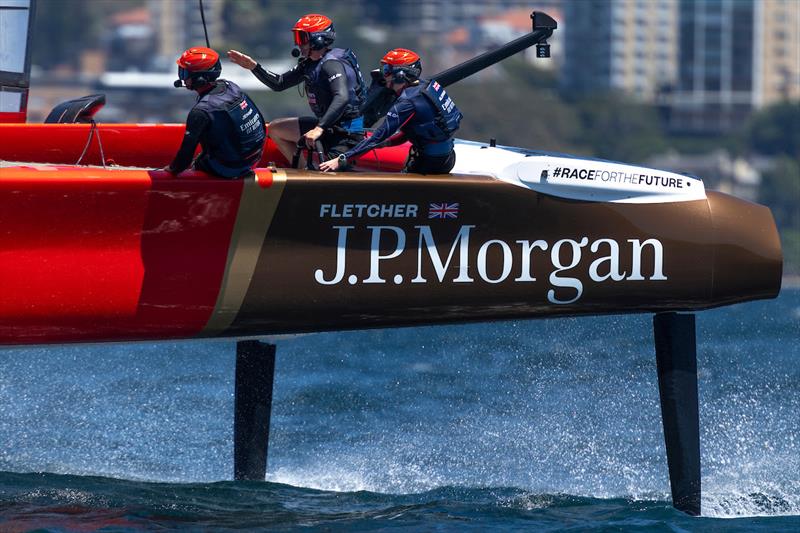 Olympic gold medallist Ellie Aldridge has been training in the on-board Strategist role on the Emirates GBR F50 - photo © Felix Diemer for SailGP