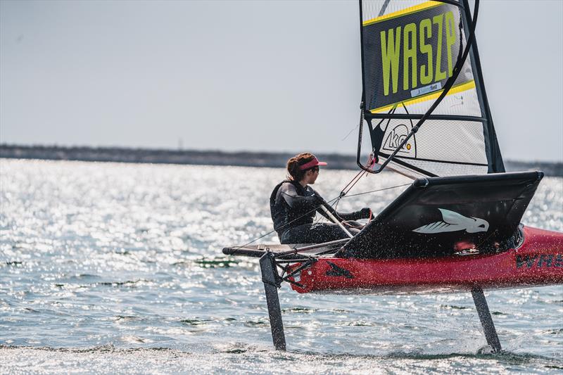 Working with Athena Pathway, Emirates GBR hosted foiling training sessions in Weymouth for 110 young people, with 81 participants being female - photo © Cameron Gregory