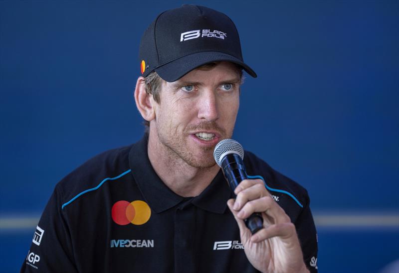 Peter Burling, co-CEO and driver of Black Foils SailGP Team speaks to the media in a pre-event press conference ahead of the Mubadala Abu Dhabi Sail Grand Prix Season Grand Final presented by Abu Dhabi Sports Council - photo © Christopher Pike for SailGP