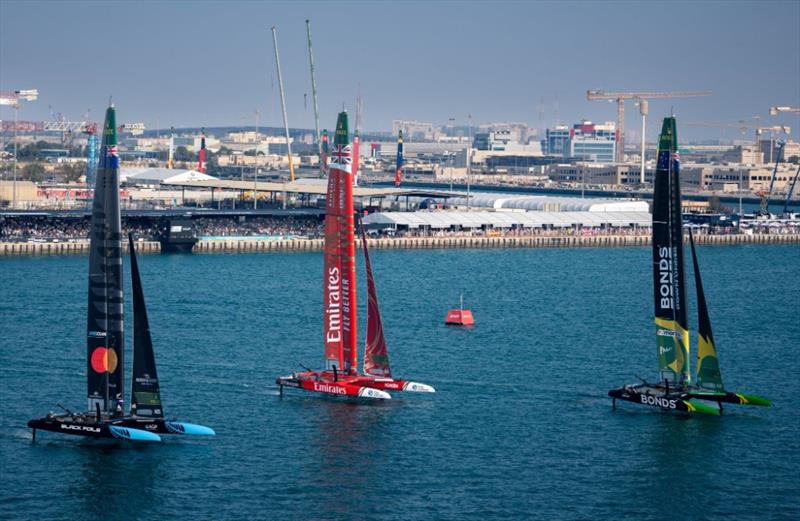 Black Foils complete the Sprint Leg in the Grand Final - SailGP Season 5 - Abu Dhabi - November 30, 2025 photo copyright Black Foils taken at Abu Dhabi Sailing & Yacht Club and featuring the F50 class