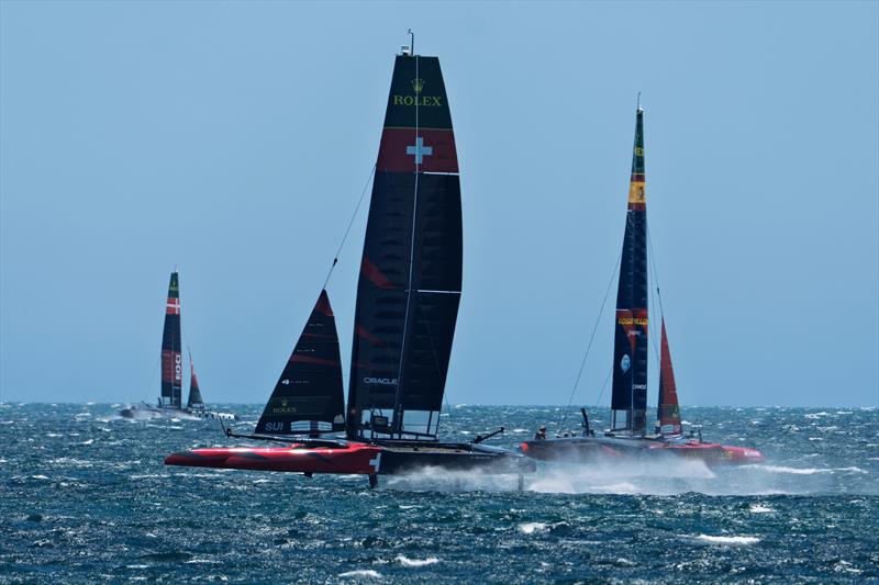 Germany SailGP Team and Switzerland SailGP Team practice in windy conditions ahead of the opening event of the SailGP Season 6 - January 13, 2026 - photo © Andrew Baker/SailGP
