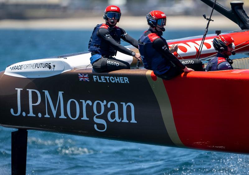 Dylan Fletcher and Stuart Bithell have reunited for the first time since they won Olympic gold together at the Tokyo 2020 Games - photo © Ricardo Pinto for SailGP