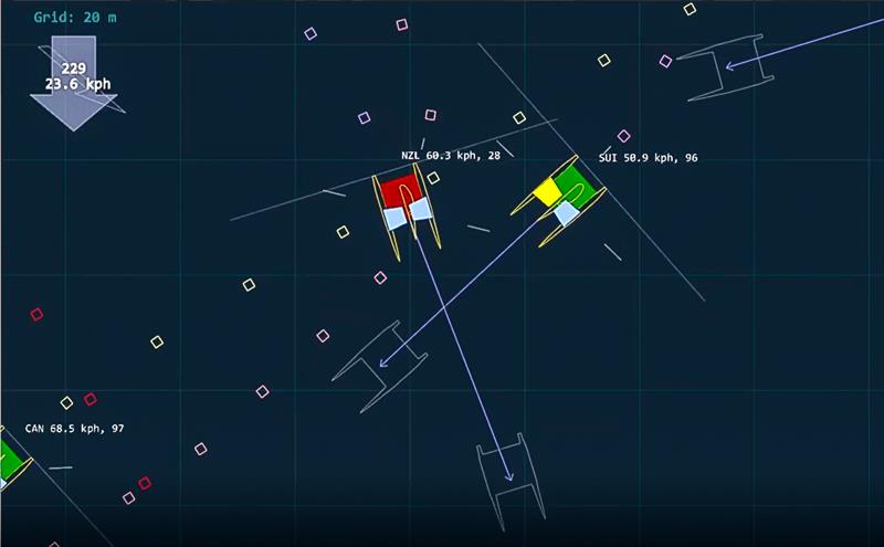 Black Foils (NZL) and Switzerland are on a collision course 2 secs before contact. - Oracle Perth SailGP - January 17, 2026.SailGP - photo © SailGP UmpApp