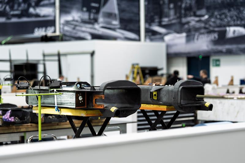 Los Gallos' replacement daggerboard nears completion at SailGP Technologies, Southamption - January 28, 2026 - photo © Jason Ludlow/SailGP