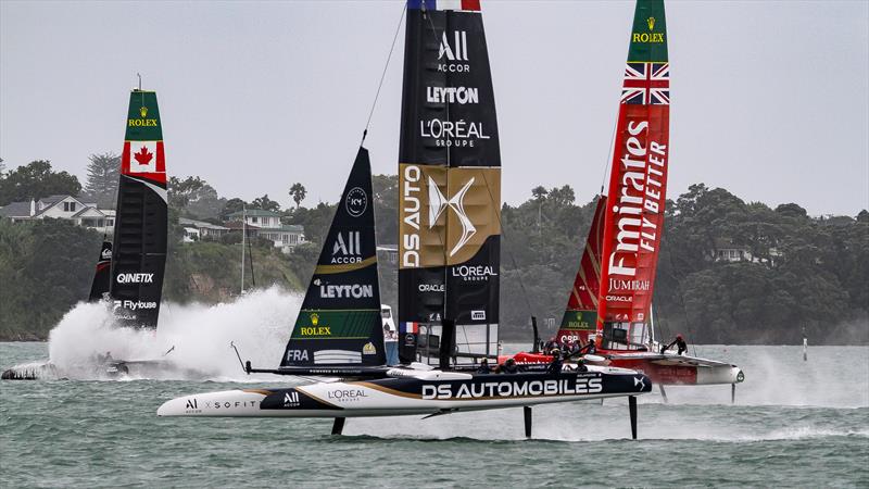 More control issues at the bottom of the course - Day 2 of ITM NZ SailGP - Auckland - February 15, 2026 - photo © Richard Gladwell - Sail-World.com/nz