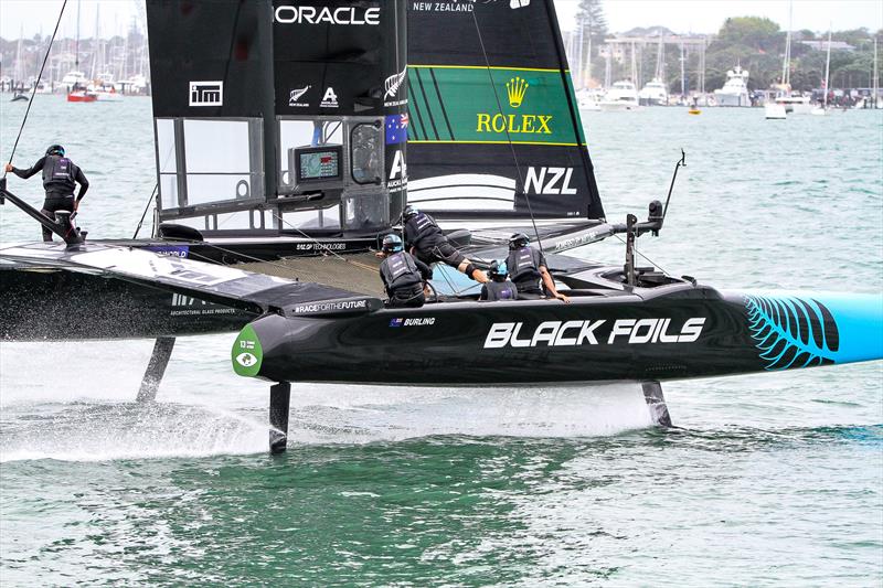 Black Foils - Day 1 of ITM NZ SailGP - Auckland - February 14, 2026 photo copyright Richard Gladwell - Sail-World.com/nz taken at Royal New Zealand Yacht Squadron and featuring the F50 class