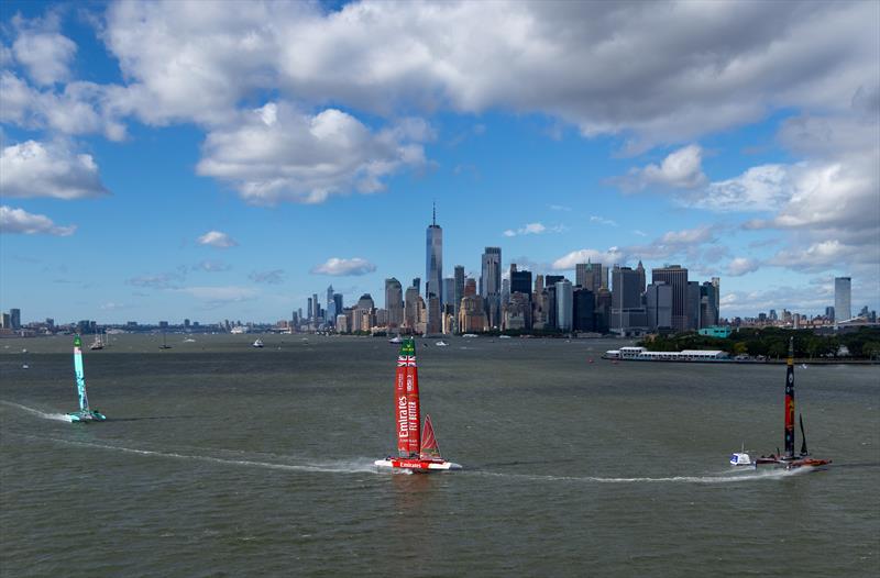 USA, Spain and Great Britain - Race Day 1 of the Mubadala New York Sail Grand Prix - May 30, 2026 - photo © Jed Jacobsohn/SailGP