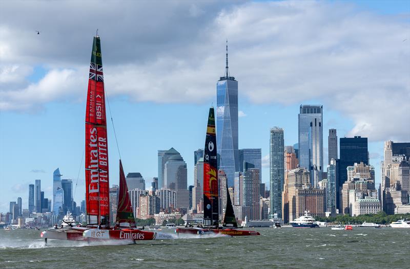 Spain and Great Britain - Race Day 1 of the Mubadala New York Sail Grand Prix - May 30, 2026 - photo © Simon Bruty/SailGP