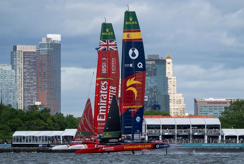  Emirates GBR and Los Gallos (ESP) - Race Day 1 of the Mubadala New York Sail Grand Prix - May 30, 2026 - photo © Ricardo Pinto/SailGP