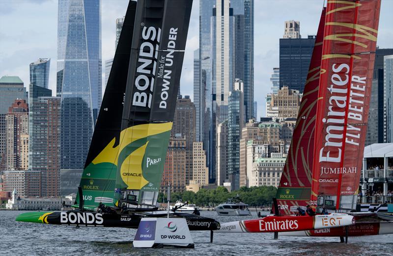 Emirates Great Britain and the Bonds Flying Roos - Sail Grand Prix - New York - May 31, 2026 - photo © Ricardo Pinto/SailGP
