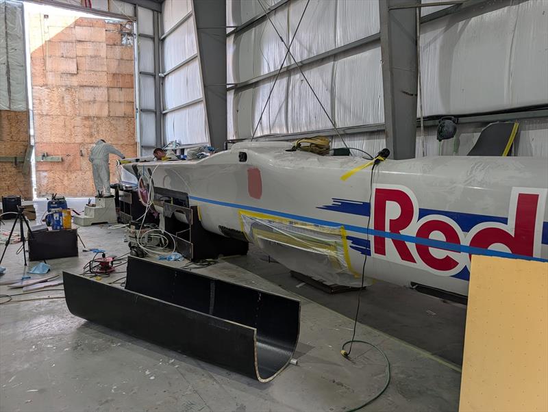 Red Bull Italy F50 under repair - SailGP Halifax - June 2026 - photo © SailGP