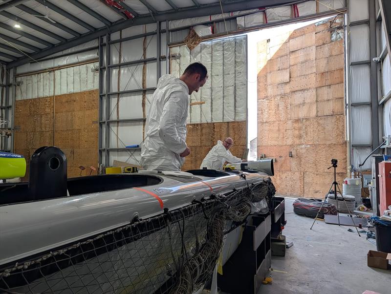 Red Bull Italy F50 under repair - SailGP Halifax - June 2026 - photo © SailGP