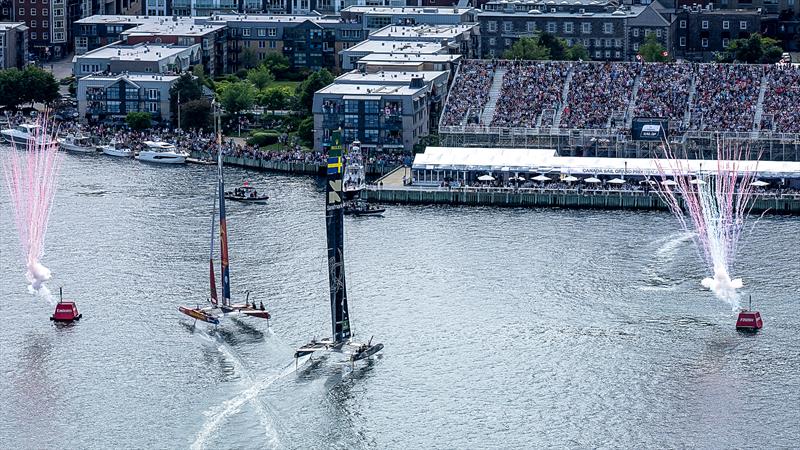 Los Gallos snatch a Finals win from Artemis Racing - Race Day 2 - Canada Sail Grand Prix in Halifax - June 22, 2026, - photo © Jonathan Nackstrand/SailGP