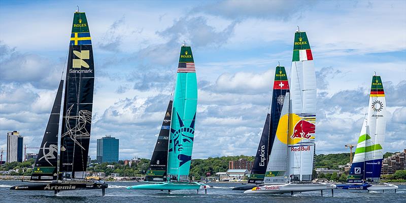 Artemis, USA, Italy, Switzerland and Germany - Race Day 2 - Canada Sail Grand Prix in Halifax - June 22, 2026, photo copyright Samo Vidic/SailGP taken at Halifax Sailing Club and featuring the F50 class