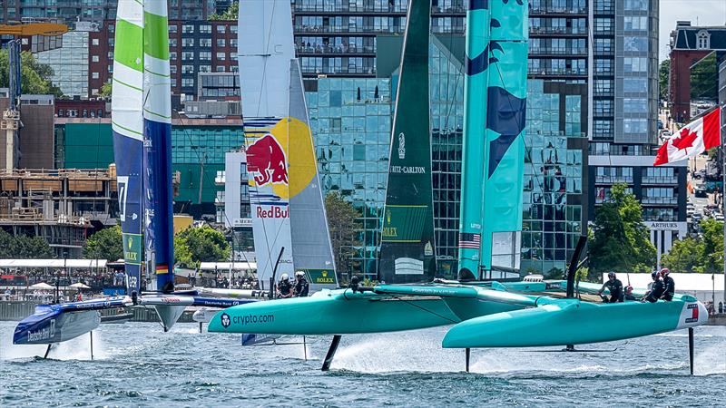 USA ahead of Italy and Germany - Race Day 2 - Canada Sail Grand Prix in Halifax - June 22, 2026, - photo © Samo Vidic/SailGP