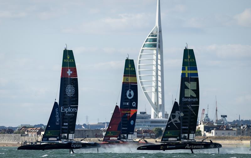 The Explora Journeys Swiss SailGP Team finish 4th in the Emirates Great Britain Sail Grand Prix 2026 photo copyright SailGP taken at  and featuring the F50 class