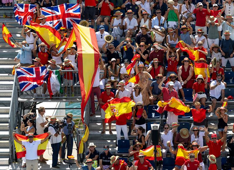 Enthusiastic Spanish fans - Day 2 - Spain Sail Grand Prix - Valencia - September 6, 2026 - photo © Felix Diemer/SailGP